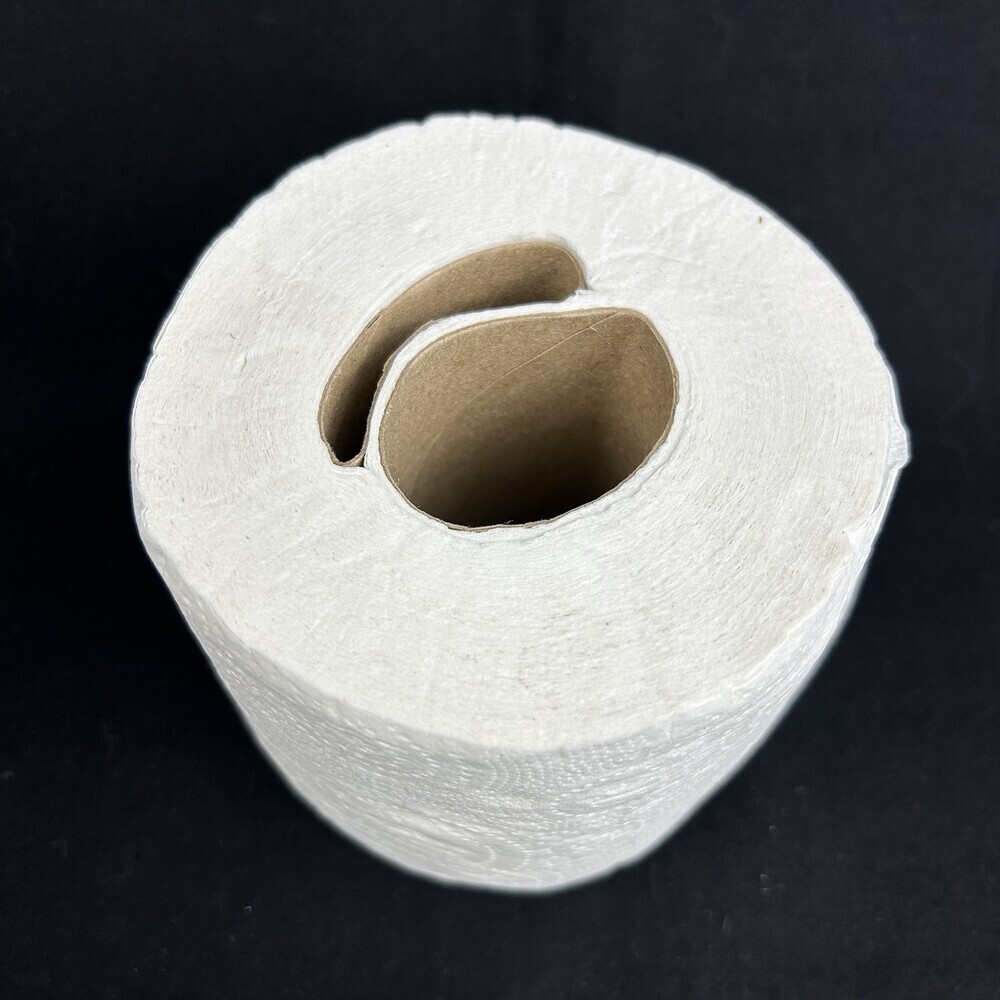 Ultra Rare Double Tube Core Toilet Paper Roll Error Factory Flaw Unique Defect